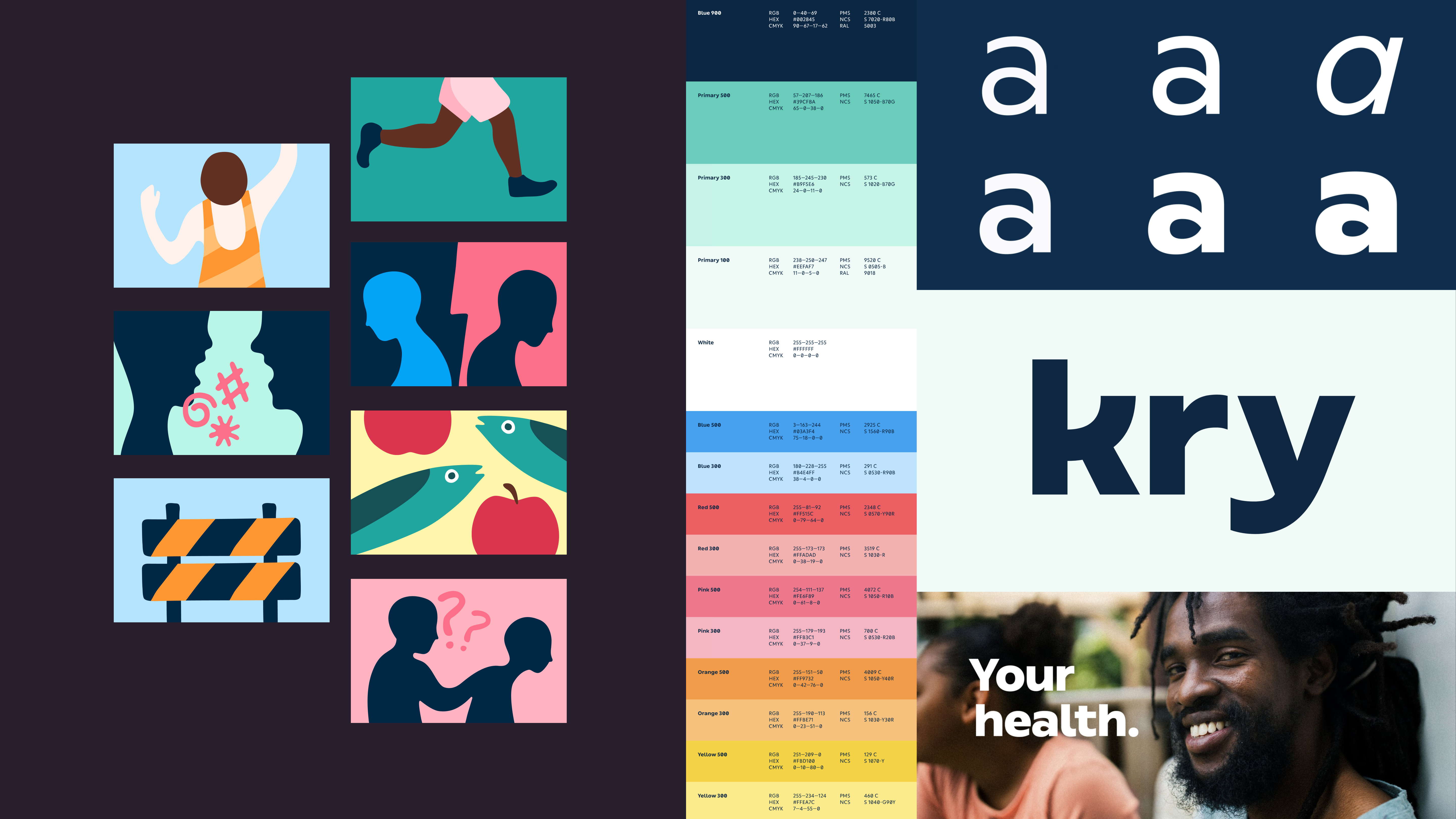 Kry brand — visual direction and illustration